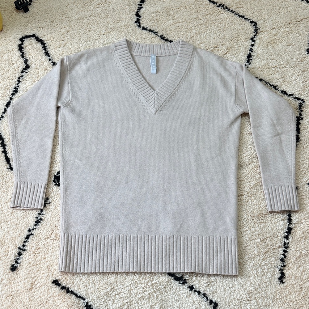 Athleta Vital V-Neck Wool/Cashmere Tunic Sweater